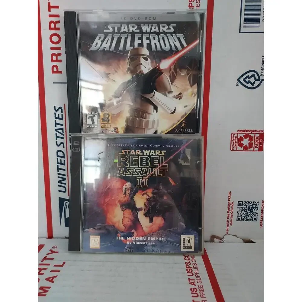 Rare Star Wars Rebel Assault II The Hidden Empire & Battlefront Pc No Keys #162h